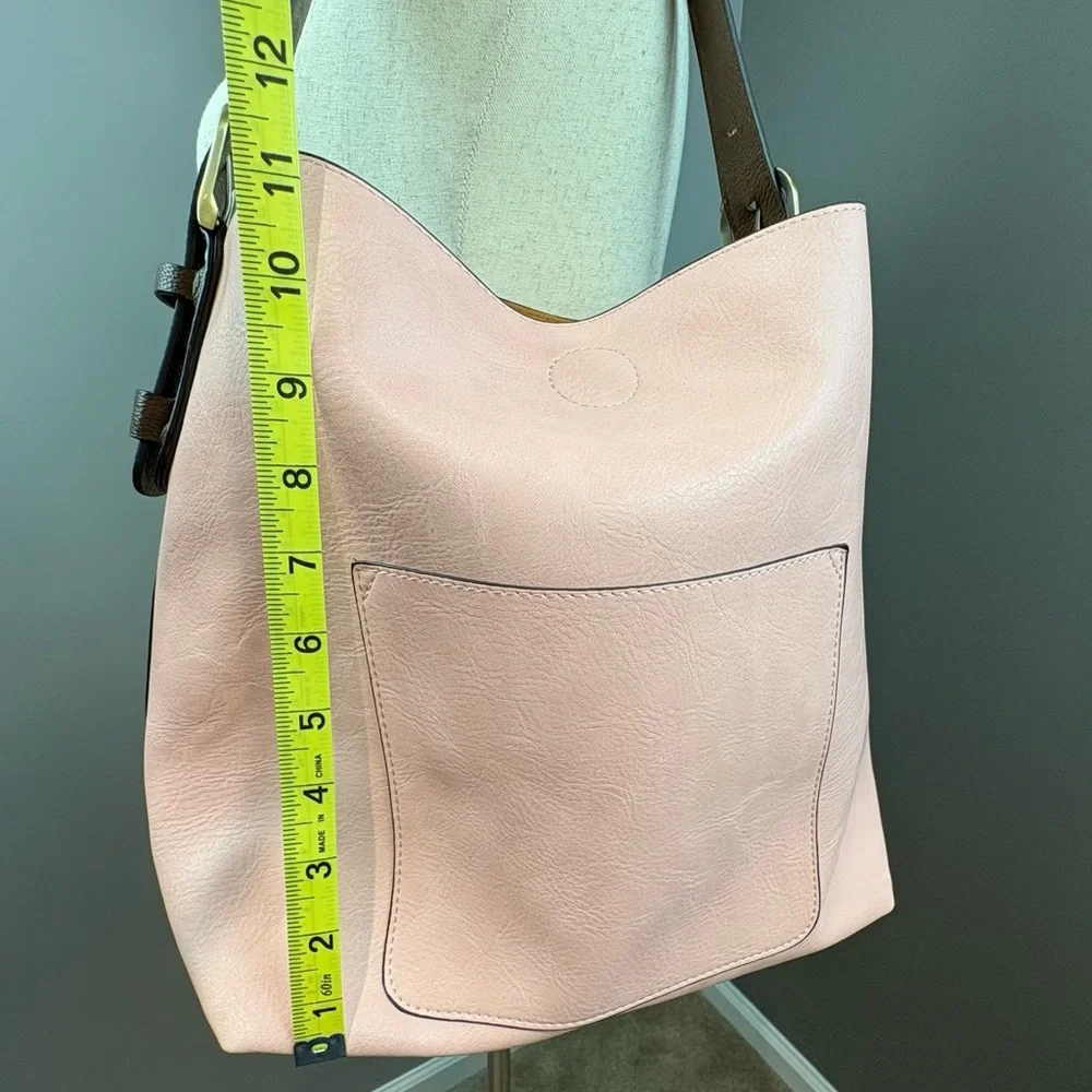 Joy Susan Hobo Bag in Rosewater Pink Soft Vegan Leather 2 in 1 Handbag Classic - Picture 5 of 16